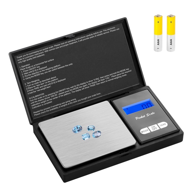 Smart Weigh ميزان جيب رقمي، 200غ × 0.01غ، ميزان مجوهرات، طعام، أدوية، بطارية مرفقة - Image 1